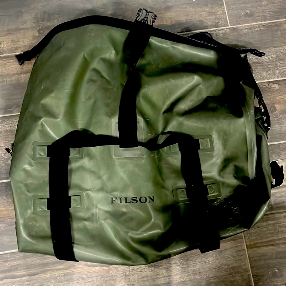 Filson large dry duffel bag. Never used.